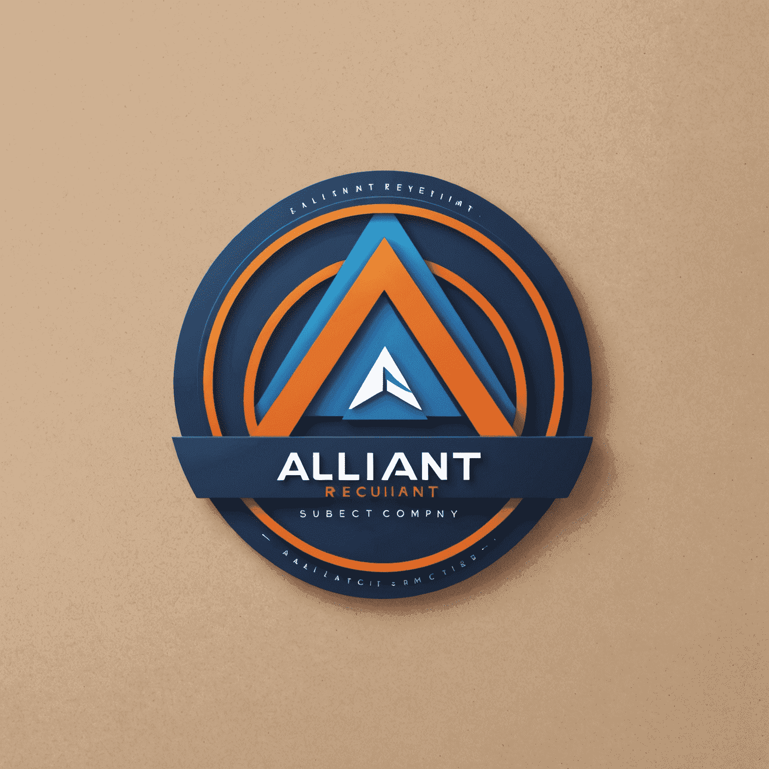 Alliant Recruitment Company logo featuring a modern, sleek design with blue and orange elements