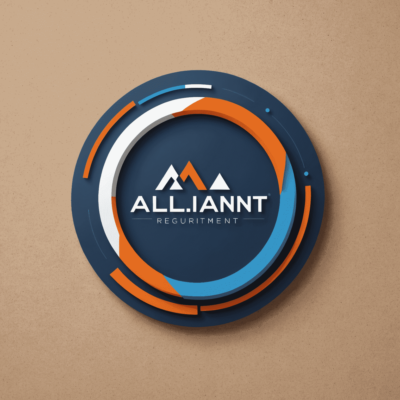 Alliant Recruitment Company logo featuring a modern, sleek design with blue and orange elements